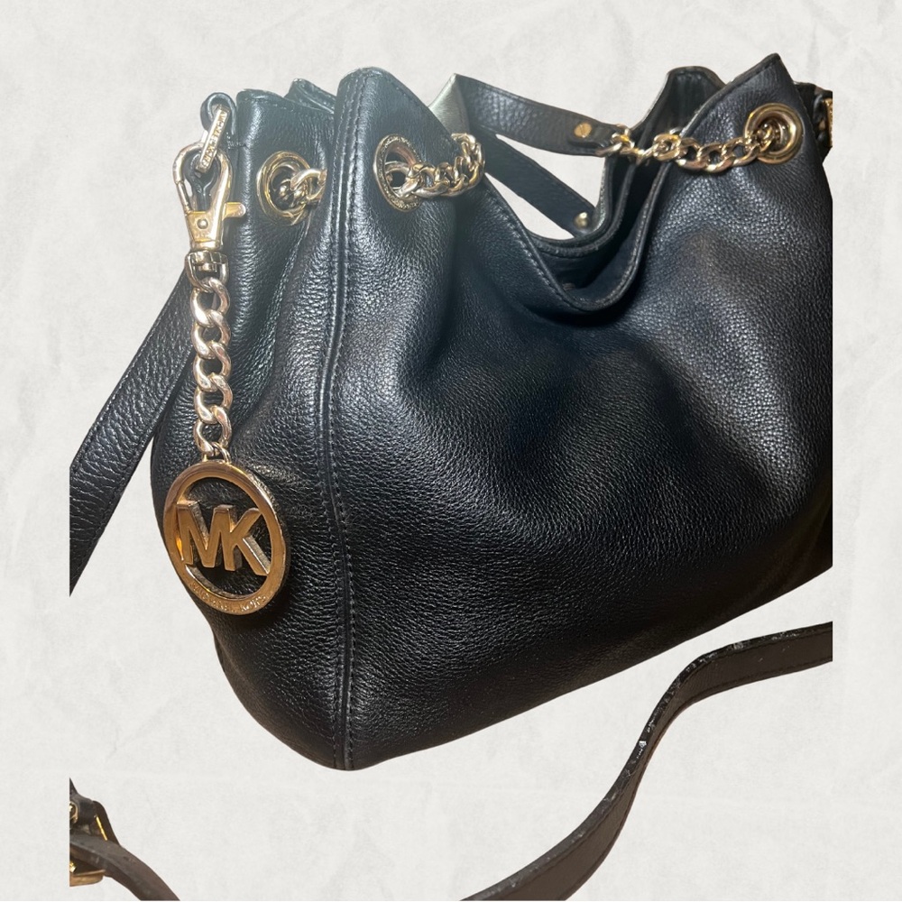 Michael Kors Black Leather Shoulder Bag - Picture 2 of 6